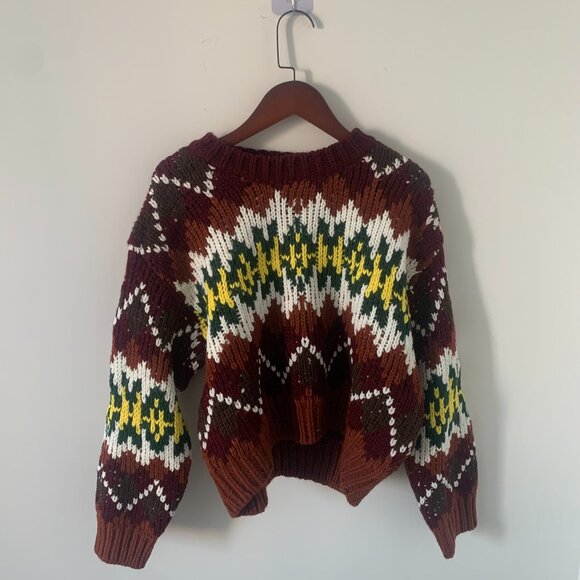 Celine crewneck sweater IN fair isle wool - Picture 1 of 8